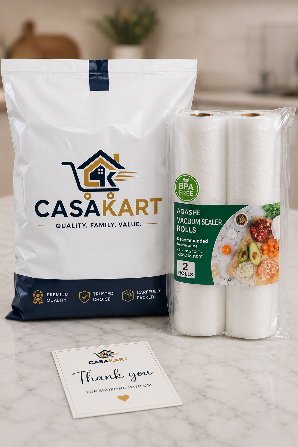 CASAKART FRESHLOCK SEAL BAGS x2 rolls