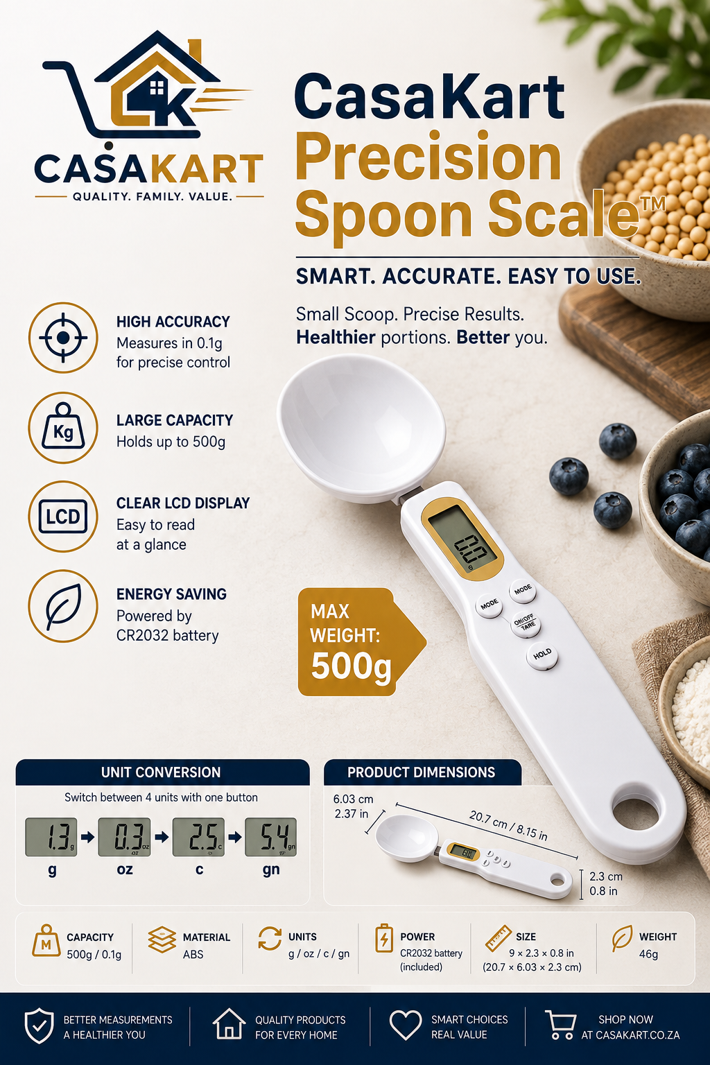 CasaKart Precision Spoon Scale™